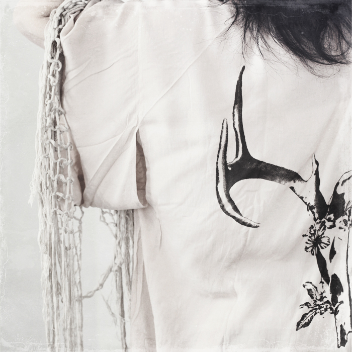 Stag Amulet Fringe Kimono