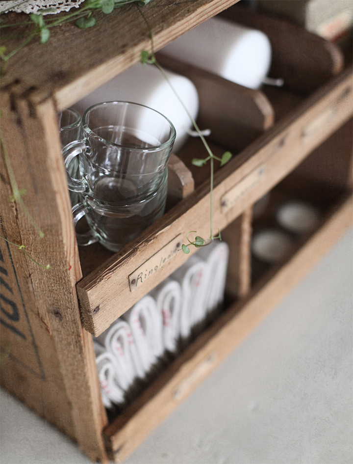 vintage wooden box for storing