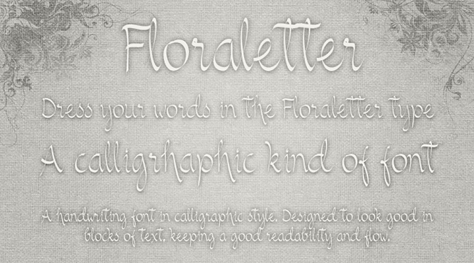 Floraletter font