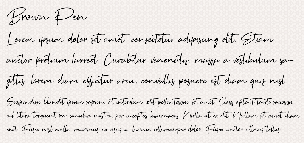 Brown Pen font