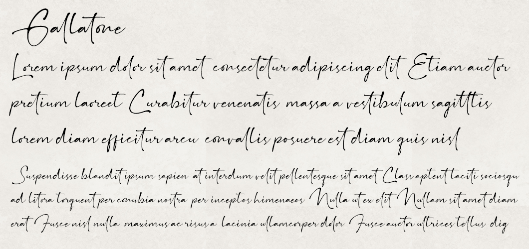 Gallatone font