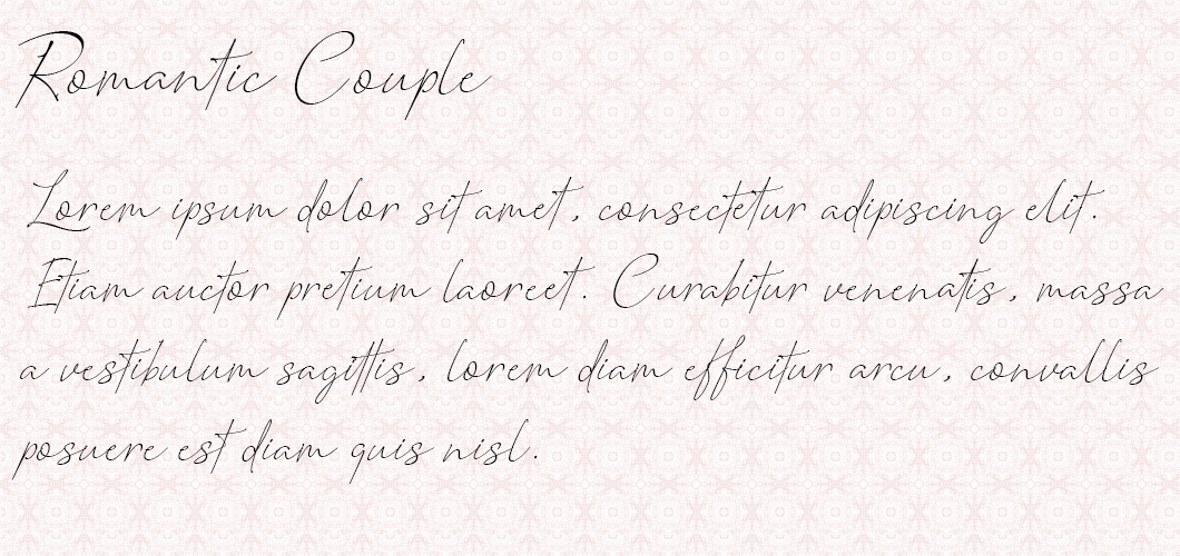 Romanic Couple font